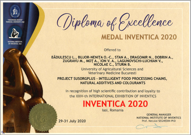 Diploma INVENTICA proiect SusOrgPlus Iasi