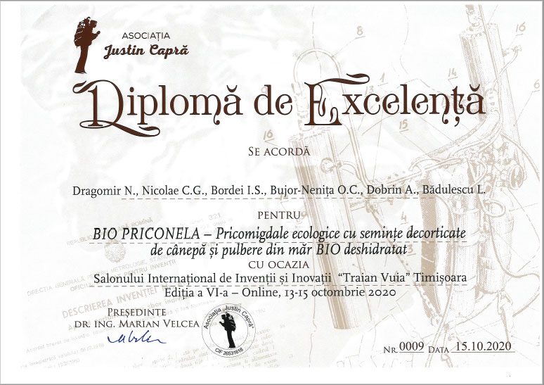 Diploma Justin Capra Procomigdale Bio Priconela SusOrgPlus