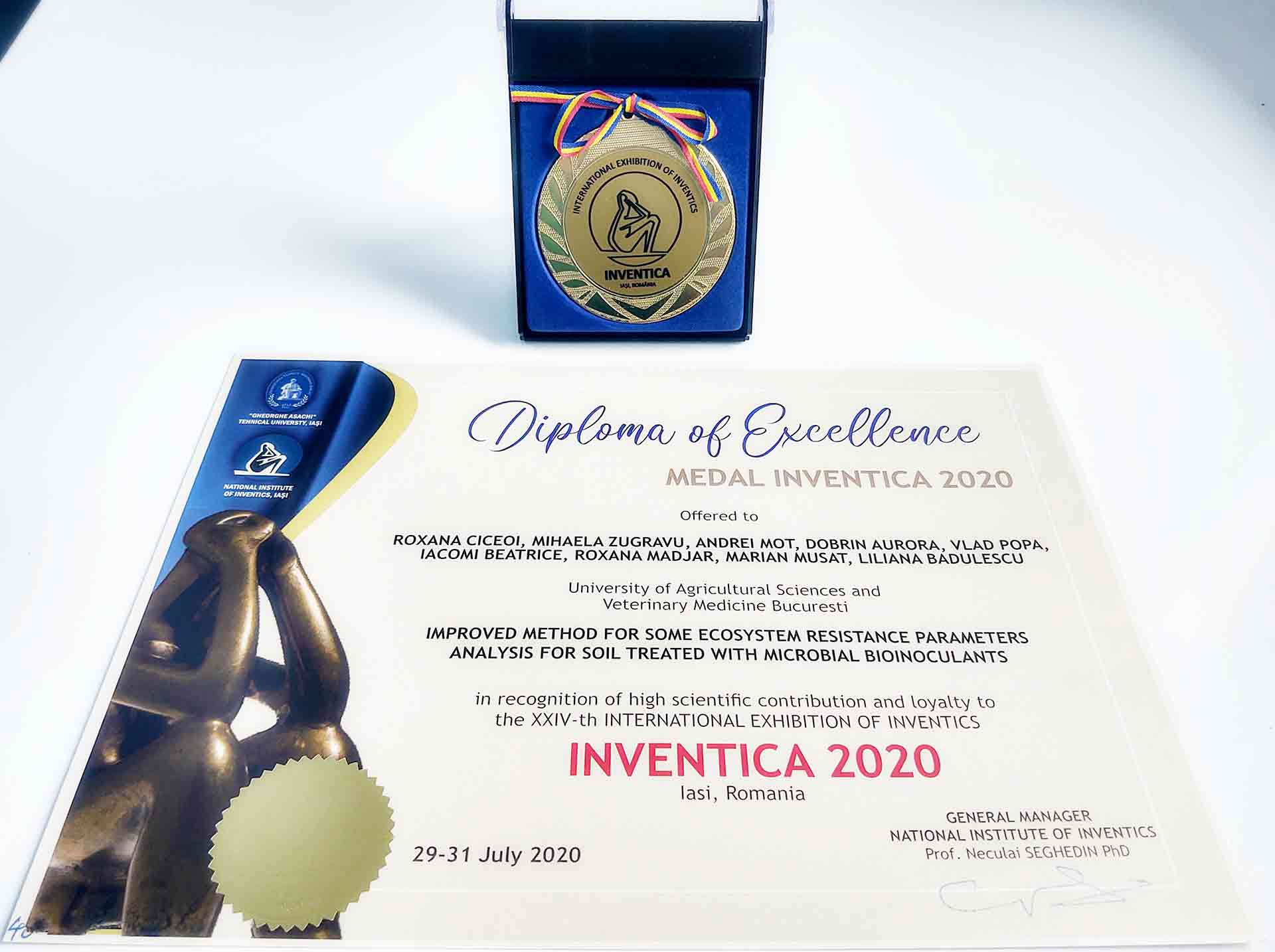 Medalia INVENTICA 2020 29 31 iulie 2020